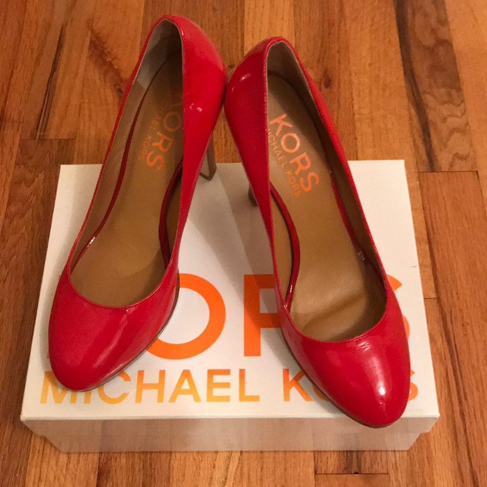 Michael Kors Julian Red Patent Pumps, 8M